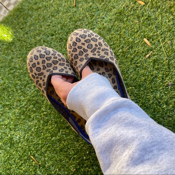 Rothys | Round Toe Flat in Spotted Leopard Cheetah Print • Washable Eco-Friendly - Picture 6 of 8